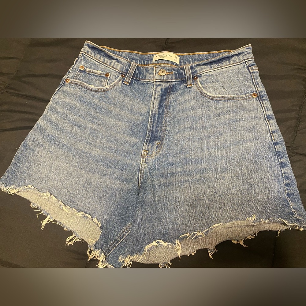Abercrombie & Fitch Curve Love High Rise Dad Shorts